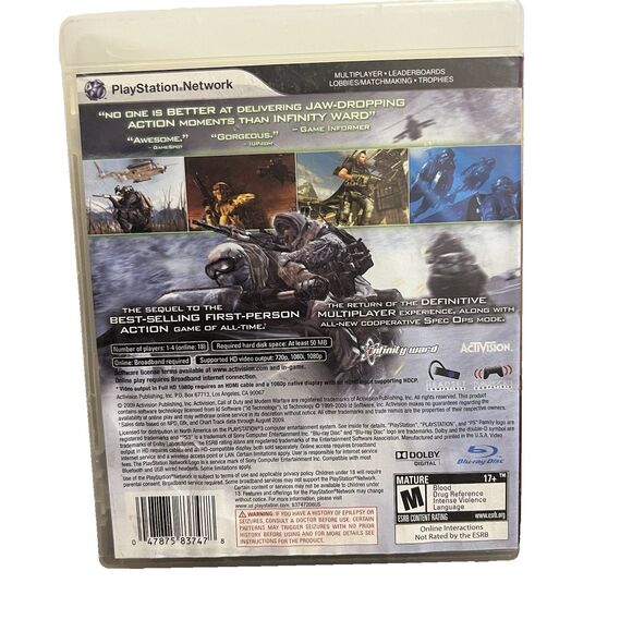 Call of Duty: Modern Warfare 2 (PlayStation 3, 2009) - Picture 2 of 6